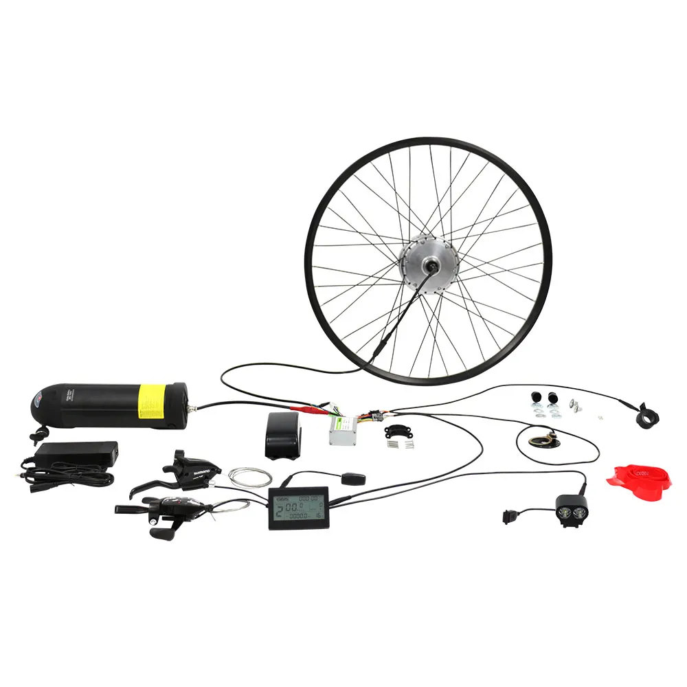 Discount 36V250W motor electric bike kit with rear wheel + 36V10AH lithium battery 0