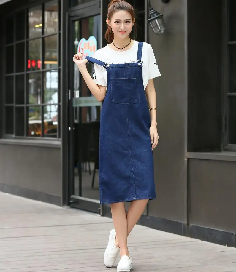 

Denim sundress 2018 High Waist jeans Dress Women spring Summer casual Dresses vestidos s1684