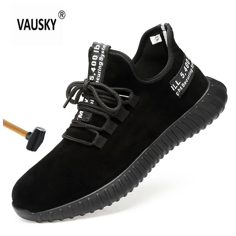 Najtaniej Obuwie ochronne męskie stalowe palce lekkie przeciwzmarszczkowe niezniszczalne oddychające sneakersy mężczyźni Outdoor Toe obuwie bezpieczeństwo pracy