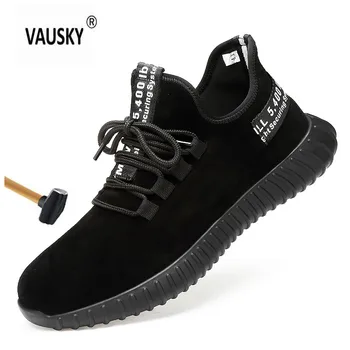 

Safety Shoes Men's Steel Toe Lightweight Anti-smashing Indestructible breathable Sneakers Men Outdoor Toe Footwear Work Safety