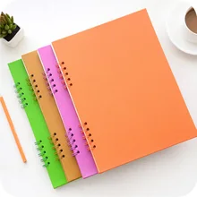 2 шт./лот Размер A4 Изысканный Кожаный Альбом Конфеты Двойной Катушки Sprial Блокнот Эскиз Книга Канцелярские ежедневник личный дневни канцтовары школьные принадлежности