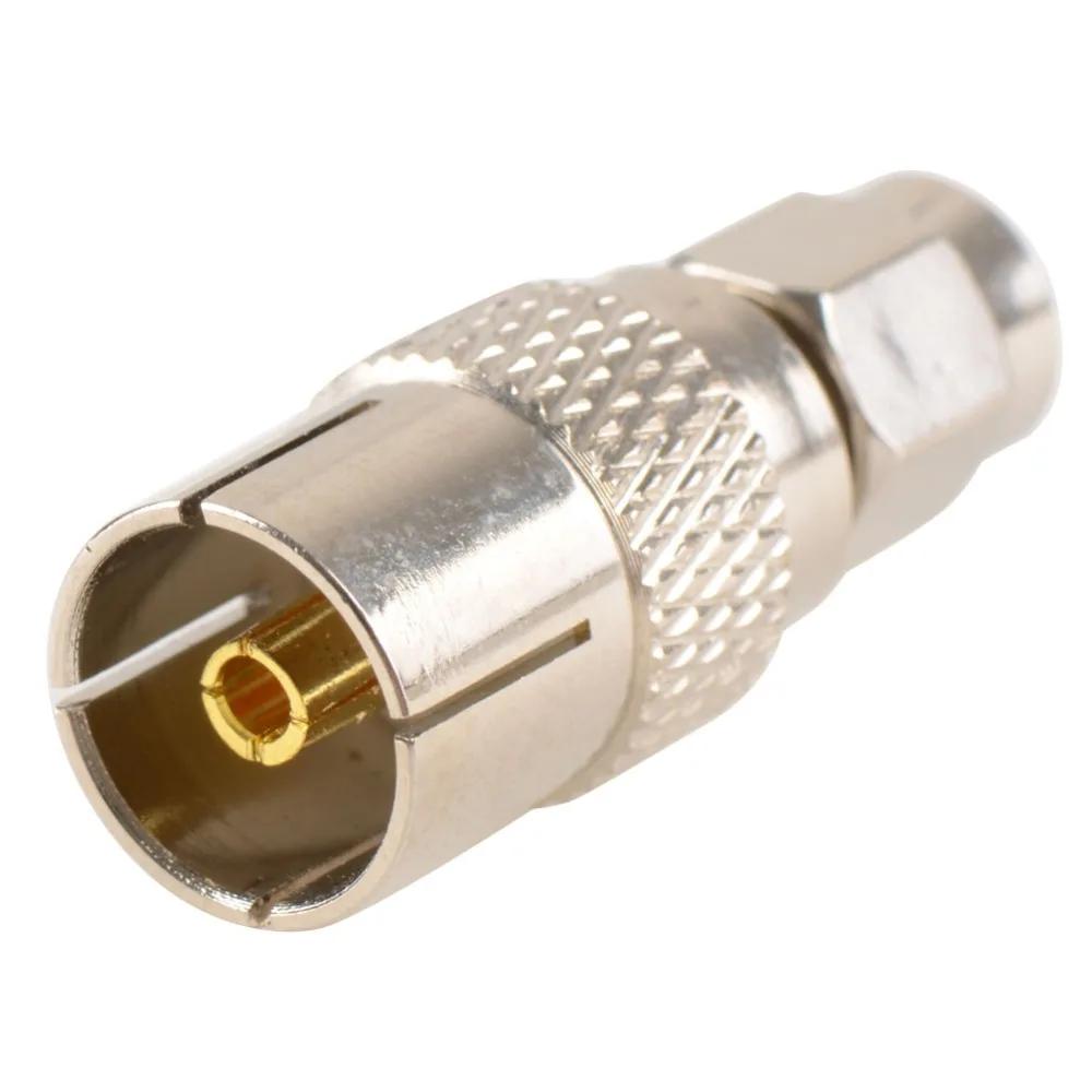 Adapter IEC PAL DVB T TV Female Jack To SMA Plug Male Connector