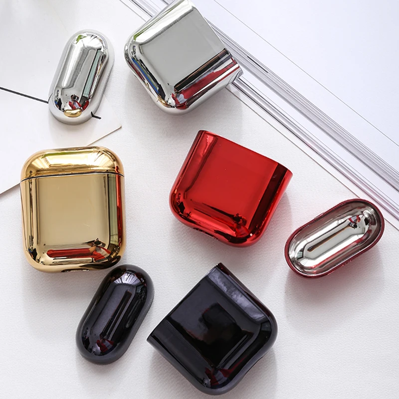 Luxury Plating Case For Apple AirPods 1 Earphone Hard Cover For AirPods 2 Charging Box Wireless Bluetooth Headphone Accessories