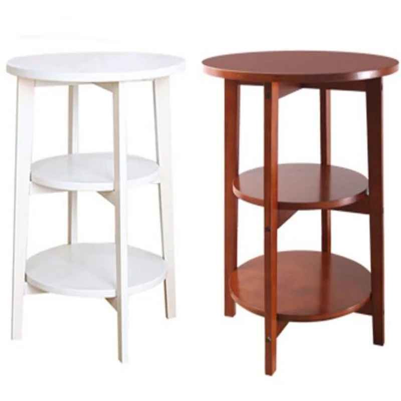 62.5*45.5CM Three Layer Solid Wood Bedside Table Sofa Side Coffee Table Modern Round Corner Table Living Room Small Table 62.5*45.5CM Three Layer Solid Wood Bedside Table Sofa Side Coffee Table Modern Round Corner Table Living Room Small Table