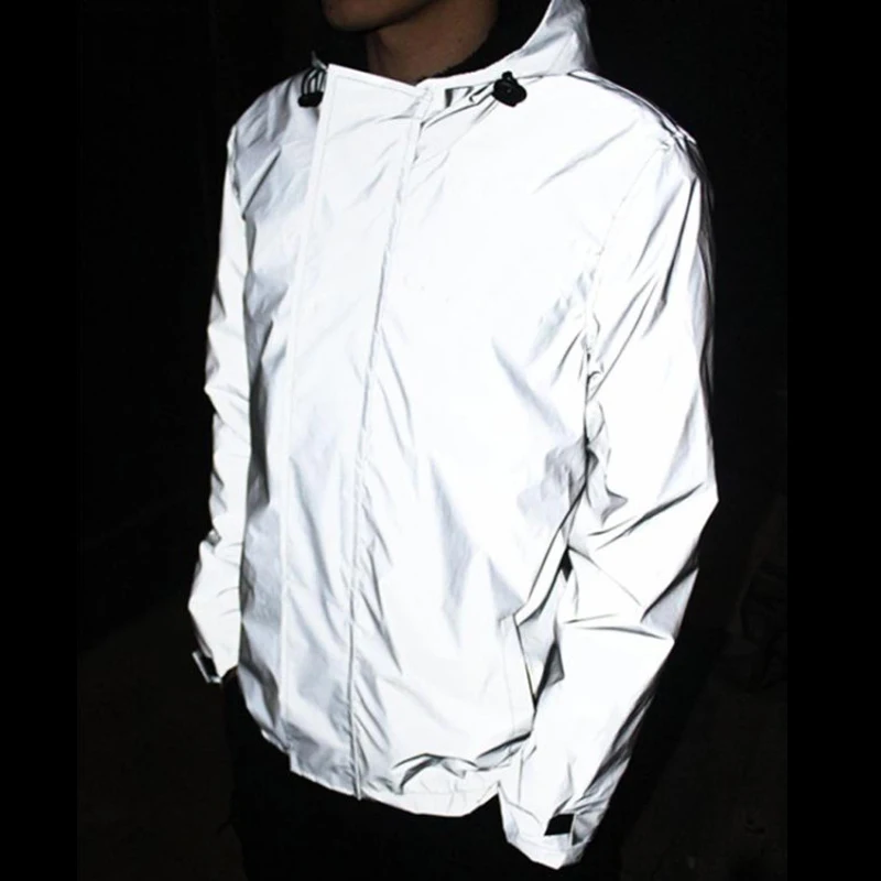 Brand Autumn Winter Night Hiphop Men Clothes 3M Reflective