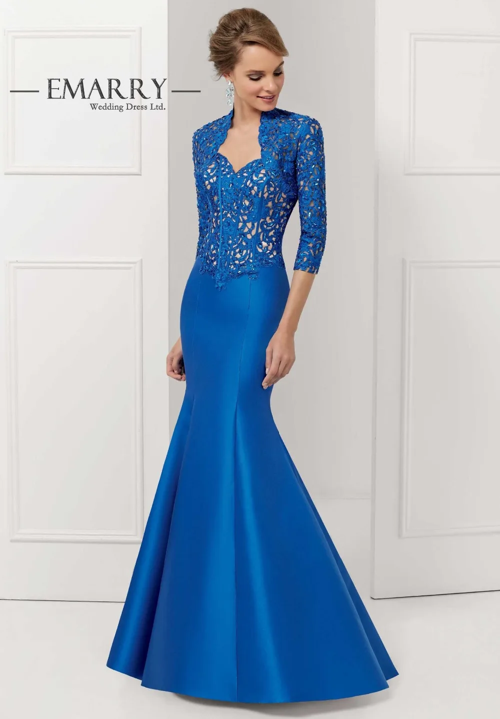 Buy Elegant Long Lace Evening Dresses With Jacket 2016