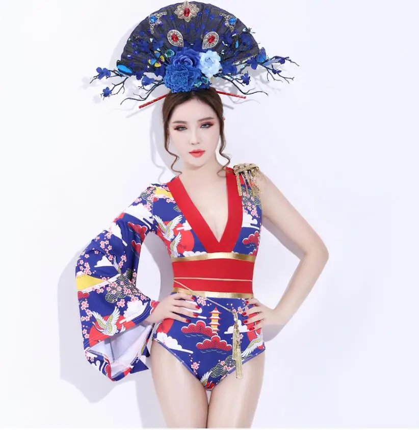 Сексуальный костюм гейши японское кимоно юката японское кимоно хаори Obi Yukata Женские кимоно Сексуальные Японские платья Гейша Косплей FF2119 - Цвет: Бежевый
