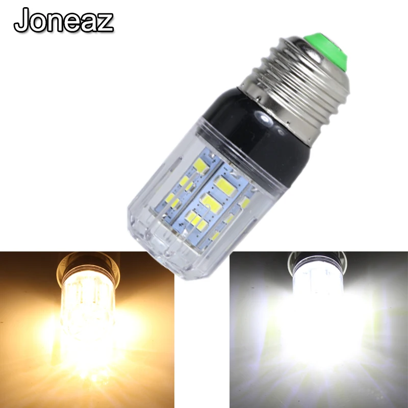 Joneaz 6x bombillas led E12 e14 E27 B22 12 Вольт 24 в 110 В 220 лампочки 5730 27 светодиодов супер яркая