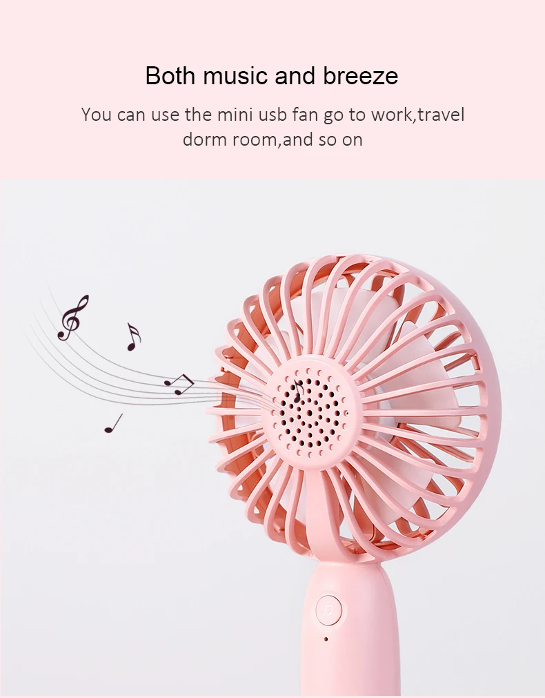 Mini Ventilador USB Fan Multifunction Rechagable Portable Bluetooth Speaker Handheld USB Cooling Fan Cooler Gadget Office Gadget