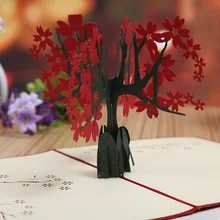 Прямые продажи с фабрики красная вишня стерео Творческий День Святого Валентина открытки свадебные приглашения пользовательские карты