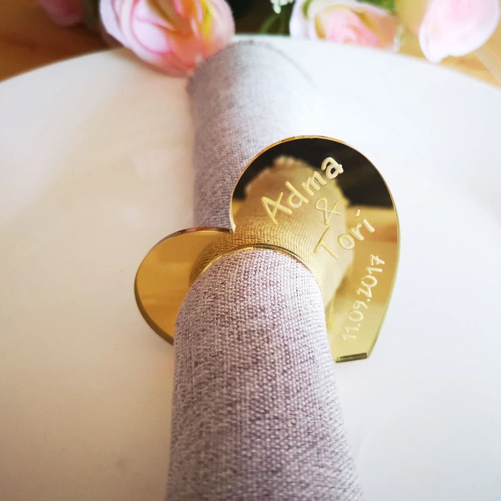 Personalized Laser Cut Name Logo for Boutique Gift Baby favorite, Custom Made Heart Gold Acrylic Mirror Name Tags for Baby Name (11)