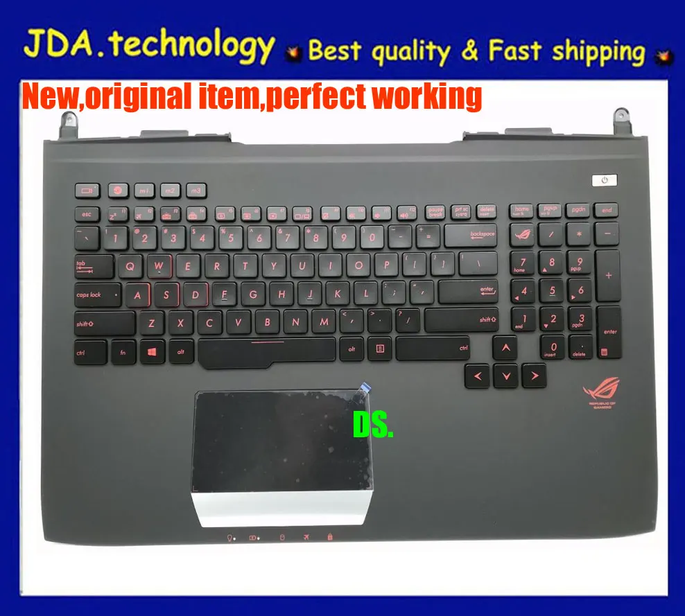 Wellendorff верхний чехол для Asus G751J G751JL G751JM Упор для рук США клавиатура верхняя крышка 90NB06G1-R30300