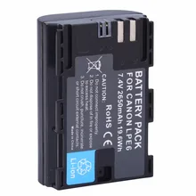 Full coded LP-E6 LPE6 2650mAh Battery Batteria AKKU For Canon 5D Mark II III and IV 70D 5Ds 6D 5Ds 80D 7D 60D 5Ds R DSLR Camera