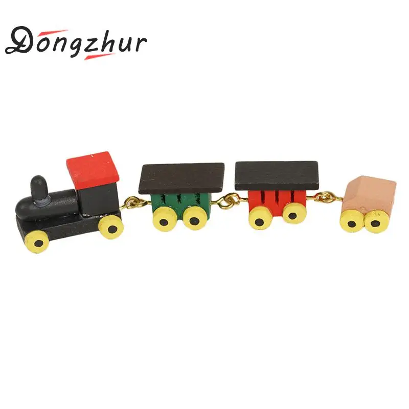 Миниатюры поезда Dongzhur 1:12 Деревянный Цветной кукольный домик Миниатюрные