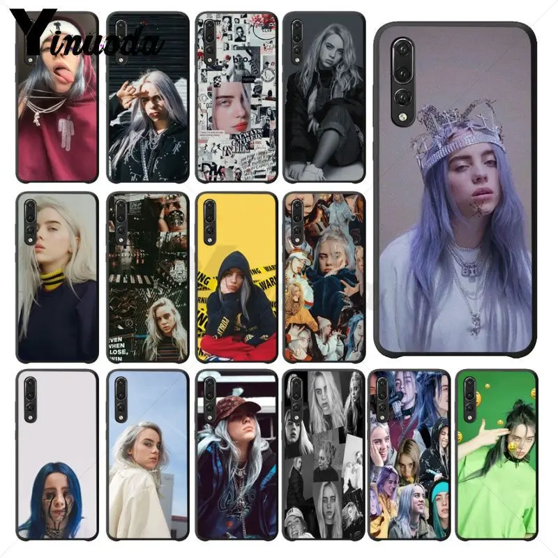 Умный чехол Yinuoda Billie Eilish черный мягкий для телефона huawei mate 10 lite p20lite nova 3i honor 8x mate20 pro