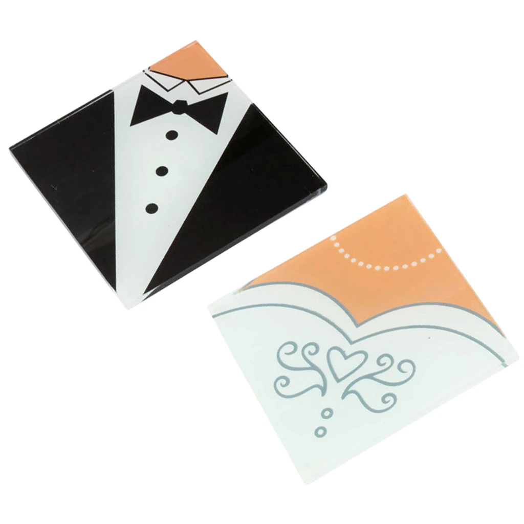 

2Pcs Wedding Coasters Drinks Bottle Placemat Cup Mat Coffee Cup Saucer Gifts for Friends Family