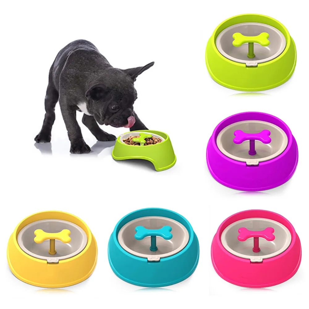 Bone Rotary Anti Choke Pet Bowl Slow Eating Drink Bowls Healthy Prevent Choking Gluttony Obesity Puzzle Feeder Pet Dogs Cats