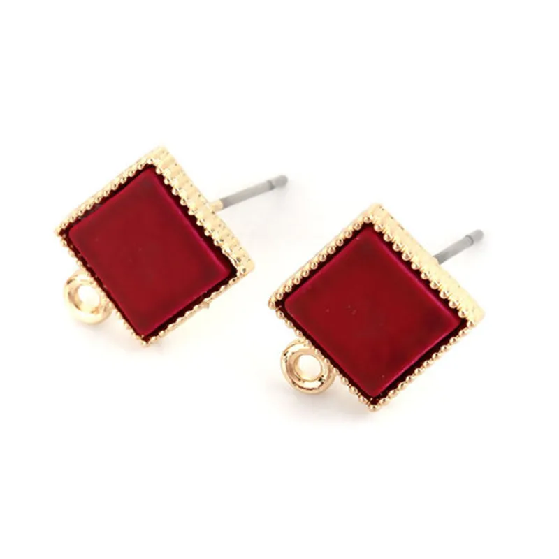 Серьги-гвоздики DoreenBeads из сплава цинка и смолы фурнитура для сережек-гвоздиков
