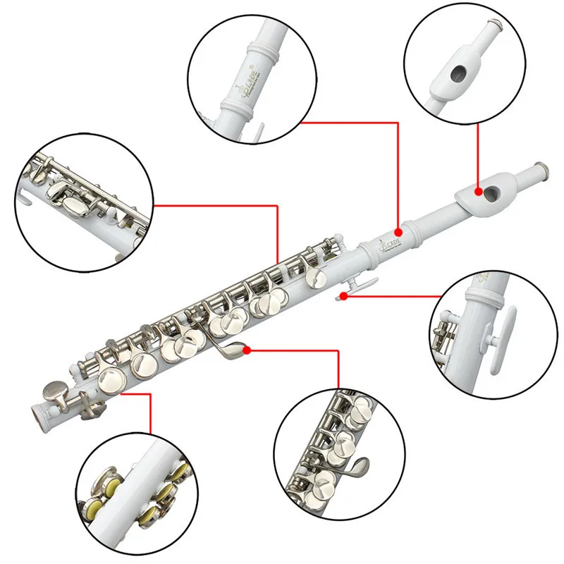 Высокое качество пикколо-флейта C Ключ с прецизионными ключами медный корпус(Piccolo+ отвертка+ руководство на английском языке) деревянные духовые инструменты