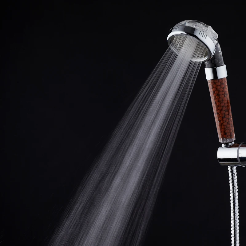 

PC 3 Function Stone filter increasing pressure water saving shower head