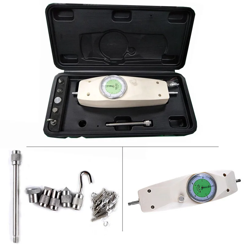 NK-100 Pointer Dynamometer Analog Push Pull Force Gauge Tester Meter 100N Measuring Tools Unit Conversion Thrust Tensile Testing (7)
