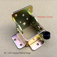 Free shipping hinge, chair, bench, tea table, folding hardware fittings, steel wood furniture hinge, 90 degree self-locking