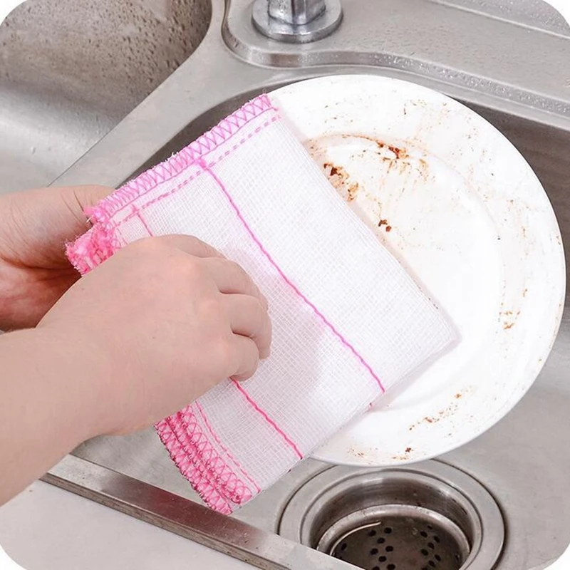 1 шт. высокоэффективное антижировое полотенце для мытья посуды из бамбукового волокна волшебное кухонное чистящее полотенце Прямая поставка
