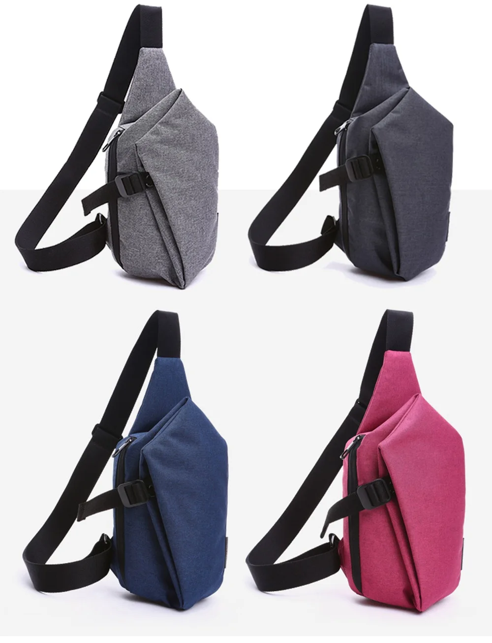HeloFrn повседневные мужские дорожные нагрудные сумки водонепроницаемые однотонные маленькие дорожные сумки-мессенджеры нагрудная сумка для мужчин и женщин
