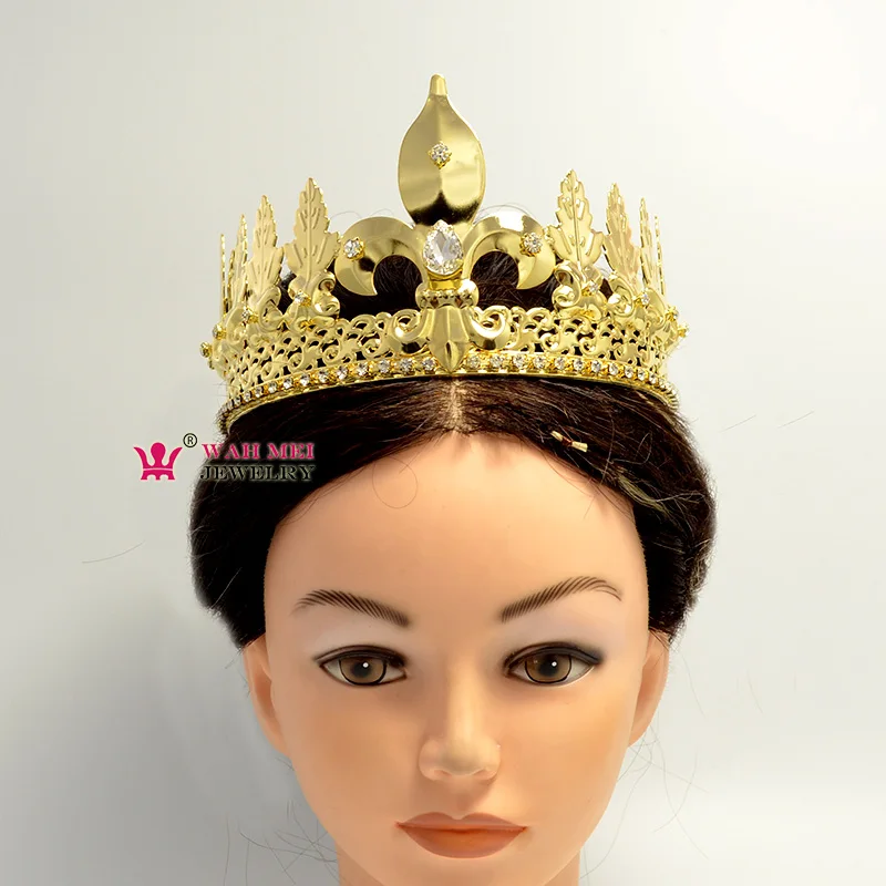 Имперский средневековый золотые короны для мужчин регулируемая повязка на голову серебряные ювелирные изделия для волос металл Король Королева Hairwear Винтаж Mo021