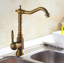 Best Price Black Oil Rubbed Brass Single Handle Swivel Spout Kitchen Sink Faucet  Cold & Hot Mixer Tap aan017