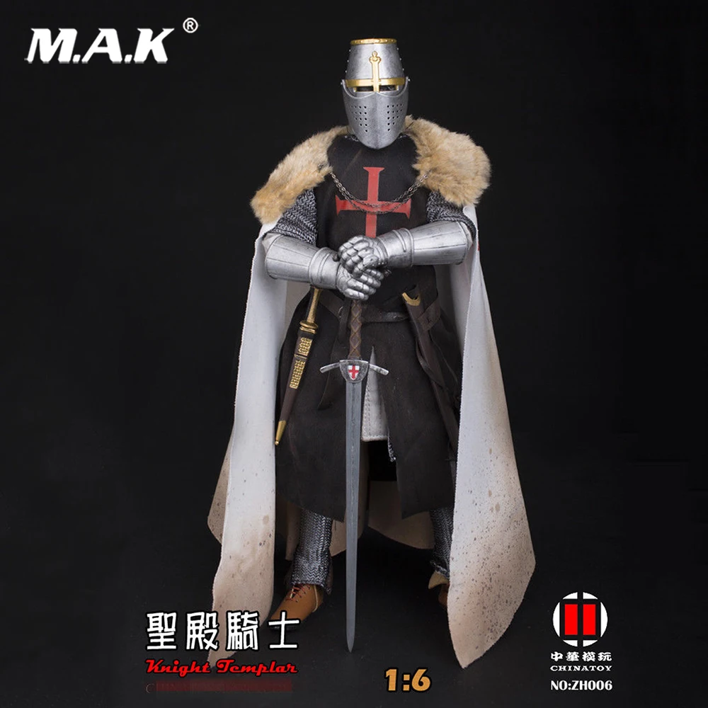 

Full set China Toy 1/6 ZH006 Medieval Templar Knight Soldier Figure Model Colletible 12'' Action Figure Model Toy for Collection