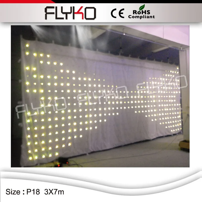 Flyko белый/черный огнеупорный бархат ткань RGB 3 в 1 светодиоды фон занавеска