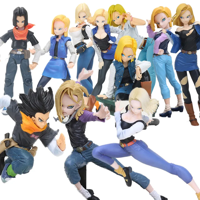 

Dragon Ball Android No.18 /17 Lazuli PVC toys Dragon Ball Z Action Figure Fighter Lazuli Movable Model Toy