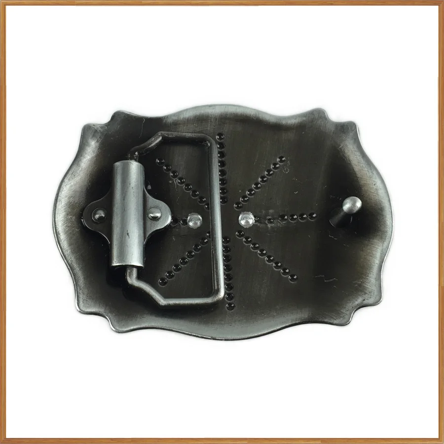 BuckleClub 남성용 레트로 서양 꽃 독수리 청바지 선물 벨트 버클 FP-03523, 백랍 마감, 4cm 너비 루프, 드롭 배송