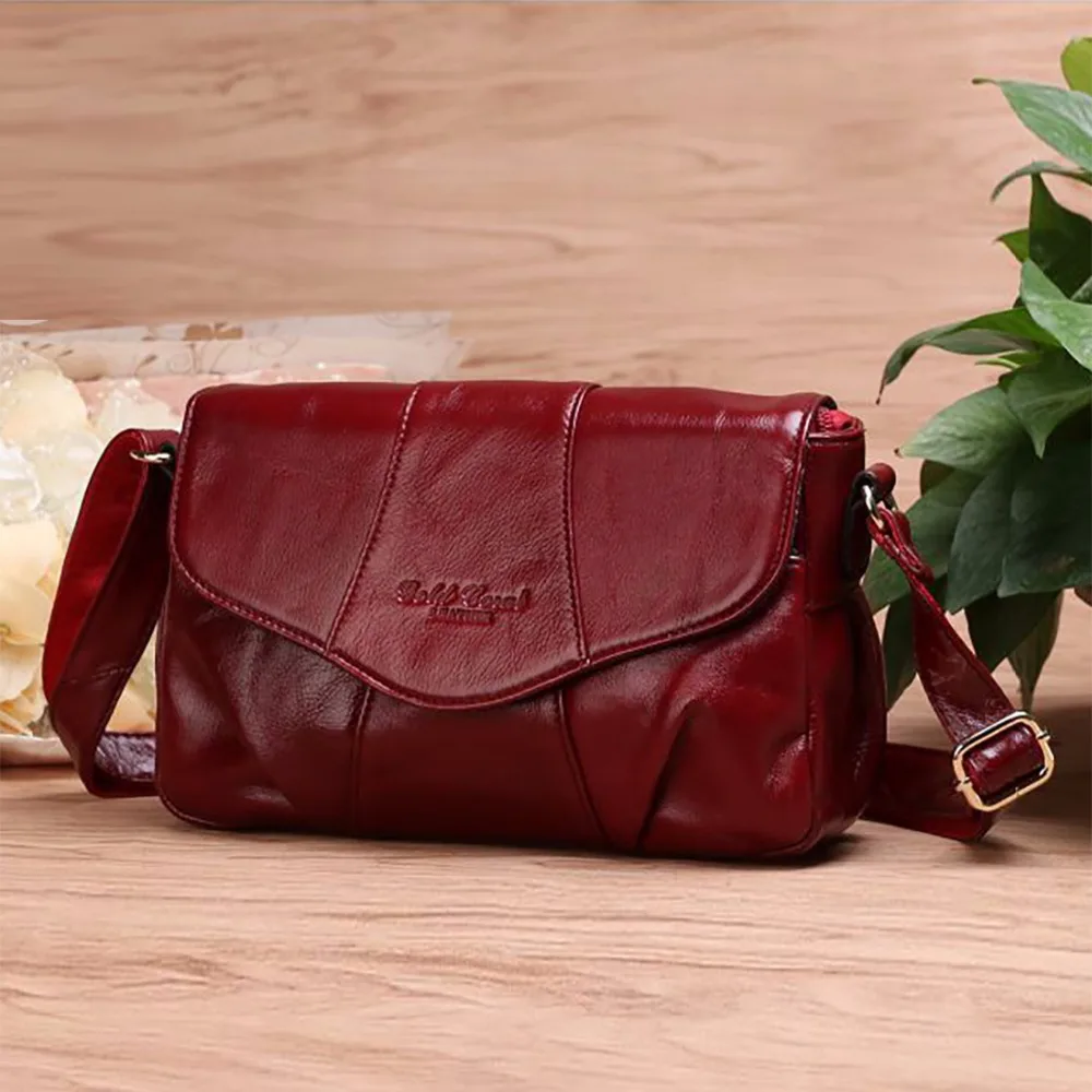 

High Quality Women Genuine Leather Messenger Bag Luxury Ladies Fashion Casual Natural Skin Sling Cross Body Shoulder Bags