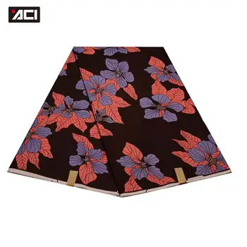 

ACI Wholesale African Ankara Fabrics 6 Yards/Piece New Fashion Veritable Wax Tissu Africain Batik Fabric Nigeria Wax For Women