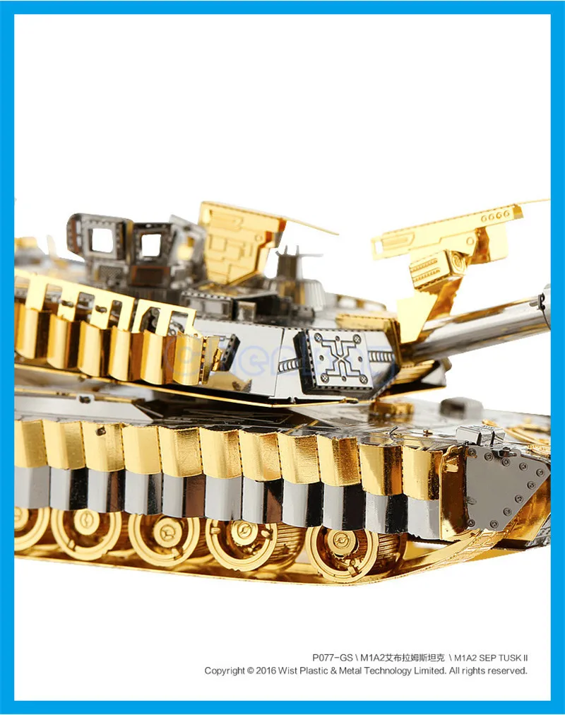 Piececool M1A2 SEP бак 3D лазерная резка металла головоломка DIY 3D сборки Лобзики модели военной 3D Nano Логические игрушки для подарки для детей