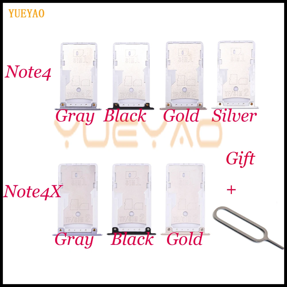 

New SIM Card Tray Socket Slot Holder Adapters Replacement Spare Parts for Xiaomi Redmi Note 4 4X SIM & SIM/TF Card Tray Adapters
