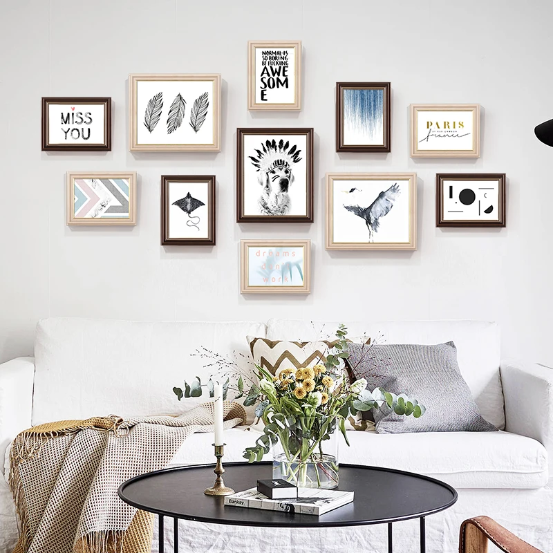 

Europe Style Combination 10Pcs Photo Frame Set Hanging Wall Picture Album Home Decor Picture Frames Display cornici per foto