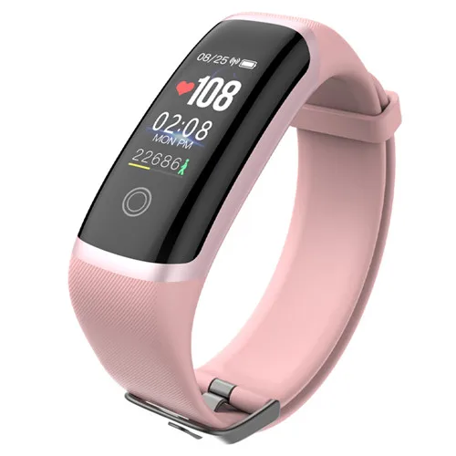 Lerbyee умный Браслет M4 монитор сердечного ритма Nrf52832 фитнес-трекер часы цветной экран Напоминание о звонках смарт-браслет для IOS - Цвет: pink