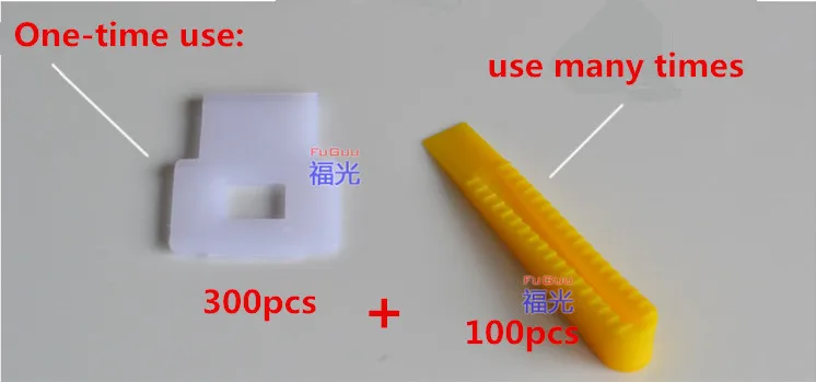 New 300 Clips + 100 Wedges Tile Leveler Spacers Lippage Tile Leveling System DIY Constrution Tools (5)