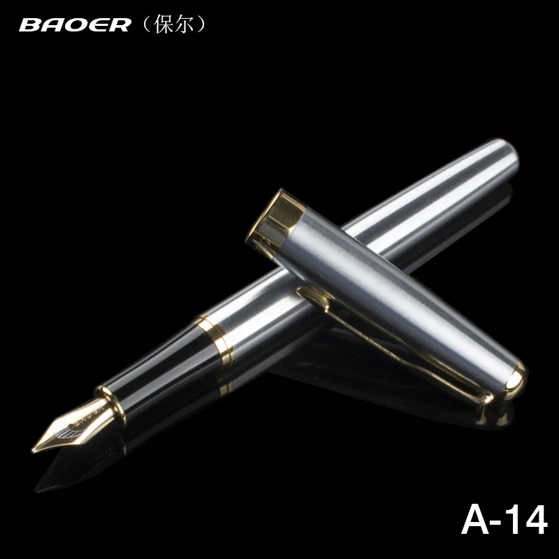 BAOER 388 Средний наконечник из нержавеющей стали деловая ручка Золотой Меч крюк