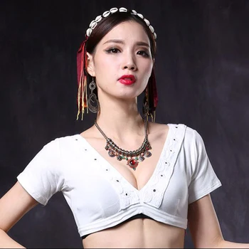 

Sexy Tribal Belly Dance Top V-neck Backless Gypsy Tribal Dance Top