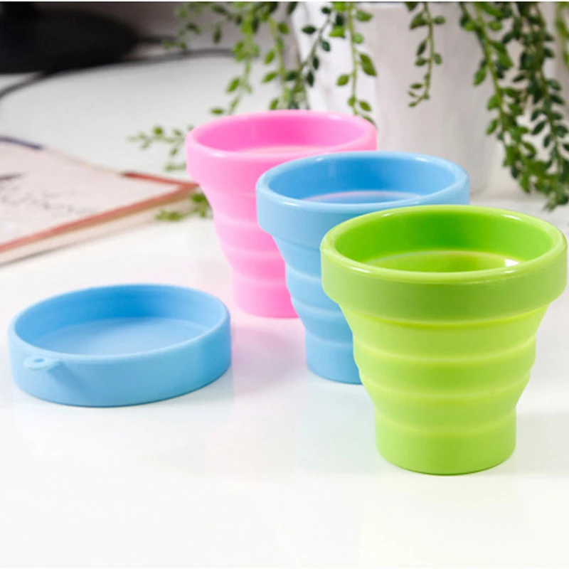 

1pcs Outdoor Folding Cup Toys Travel Silicone Nested Toy Retractable Folding Tumblerful Collapsible Toys For Children Adult
