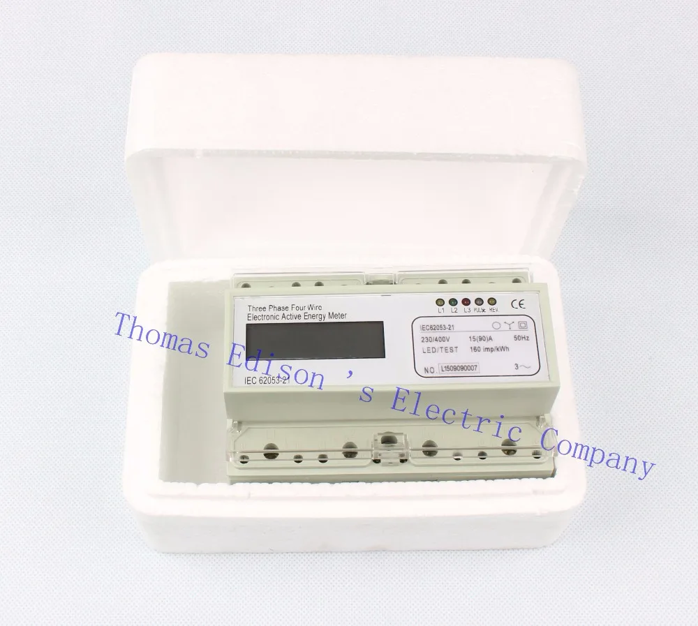 Buy Din rail Three phase KWH energy meter digital 15