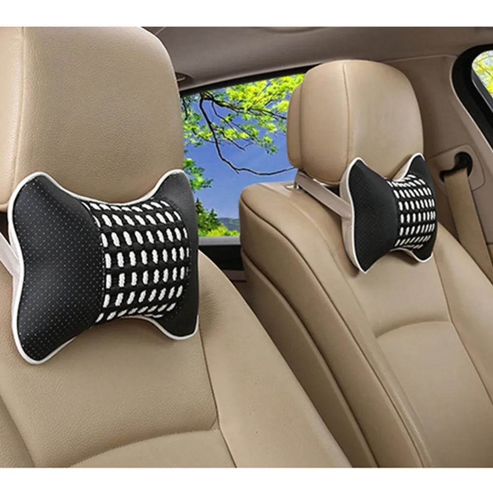 Летнее шелковое автомобильное сиденье для шеи, подушка для безопасности, подголовник для автомобиля, подушка для отдыха, аксессуары для автомобильных сидений, подушка