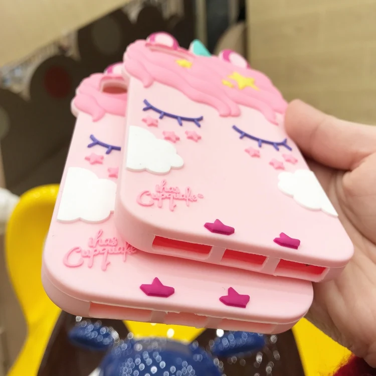 3D мультфильм сексуальные ресницы Розовый Единорог Лошадь чехол для iPhone X 5 5S 6 6s