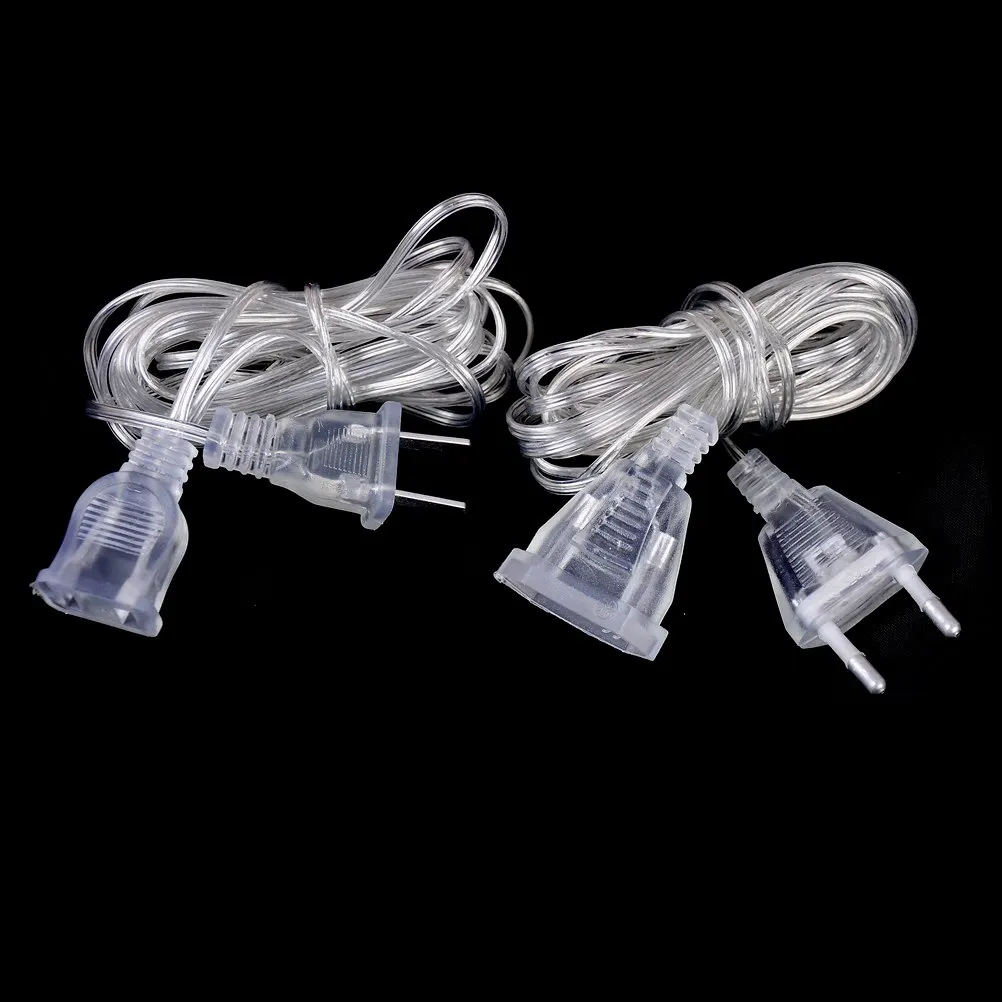 

110V 220V Power Extension Cable US Plug EU Plug Lengthened Line For Led String Light Holiday Wedding Strip