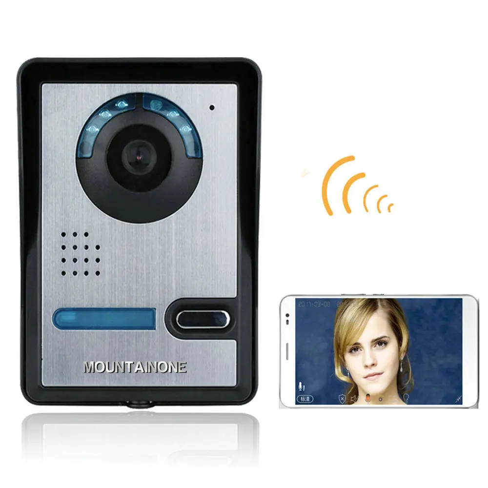 

MOUNTAINONE SYWIFI011 Wireless WIFI Video Door Phone Doorbel Intercom System Night Vision Waterproof Camera with Rain Cover