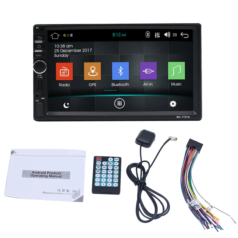 Excellent Automobile Capacitance Screen MP5 Player GPS Navigation Integrated Machine 7 Inch Vehicle Mounted Bluetooth Dual Spindle Machine 5
